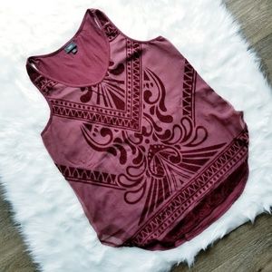 Mossimo | Burgundy Velvet Tank